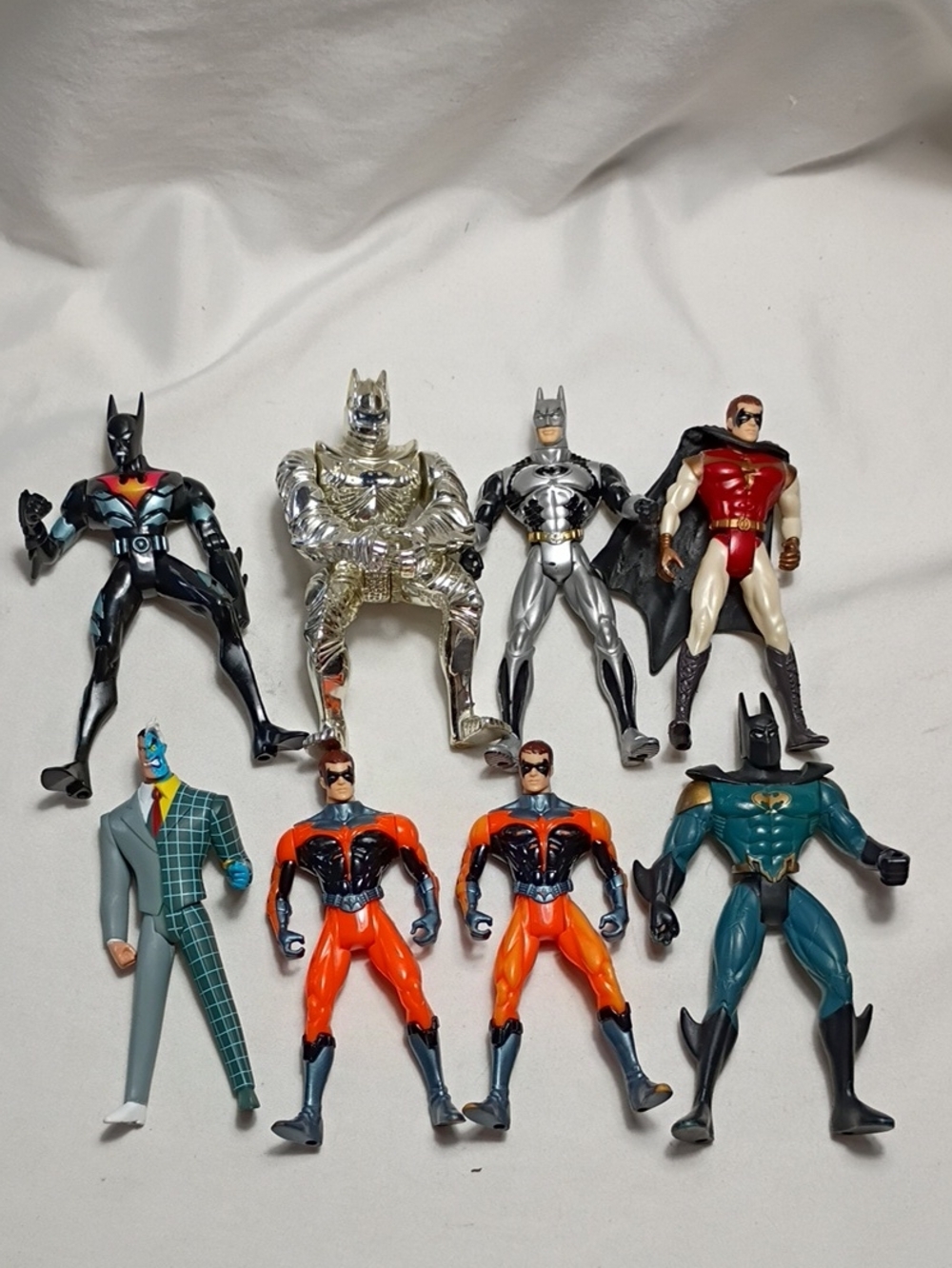 EUC Vintage Set Of 8 Kennar Batman, Robin Joker And MoreAction Figures 1990s